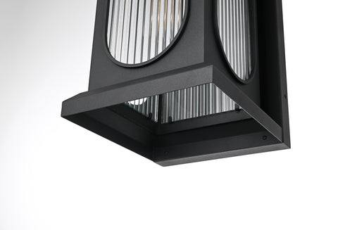 Elegant Lighting Sevyn 1 Light Wall Sconce W9.4 Inch E10.8 Inch H16.7 Inch in Black Model: OD417W17BK