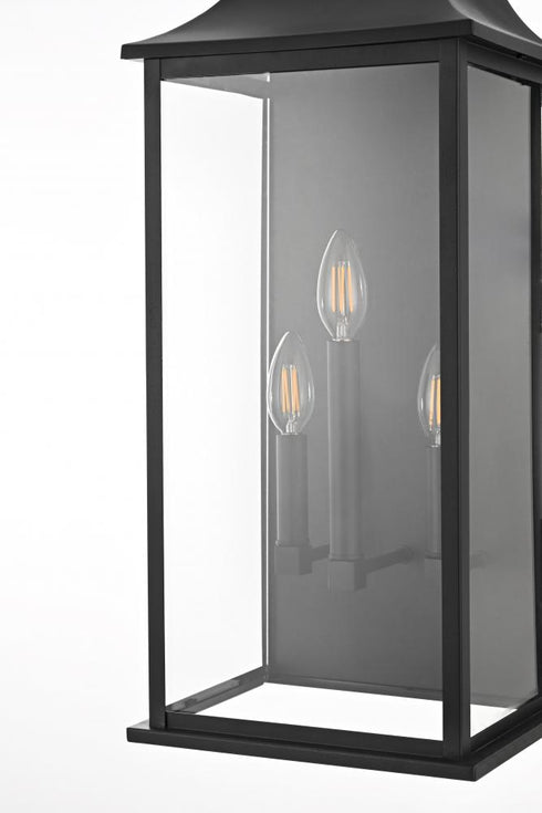 Elegant Lighting Shepard 10 inch Outdoor Wall Sconce in Black Model: OD503W25BK