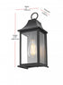 Elegant Lighting Shepard 6 inch Outdoor Wall Sconce in Black Model: OD503W15BK