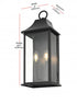Elegant Lighting Shepard 8 inch Outdoor Wall Sconce in Black Model: OD503W21BK