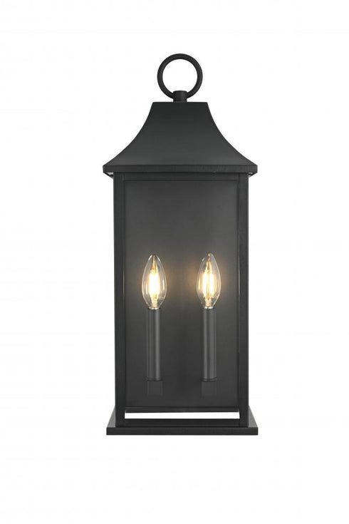 Elegant Lighting Shepard 8 inch Outdoor Wall Sconce in Black Model: OD503W21BK