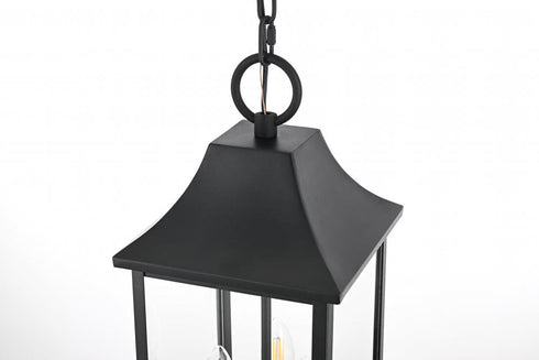 Elegant Lighting Shepard 8 x 20.5 inch Outdoor Pendant in Black Model: OD503H21BK
