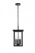Elegant Lighting Sheridan 7 inch Outdoor Pendant in Black Model: OD324H16BK