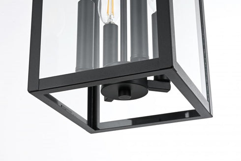 Elegant Lighting Sheridan 7 inch Outdoor Pendant in Black Model: OD324H16BK