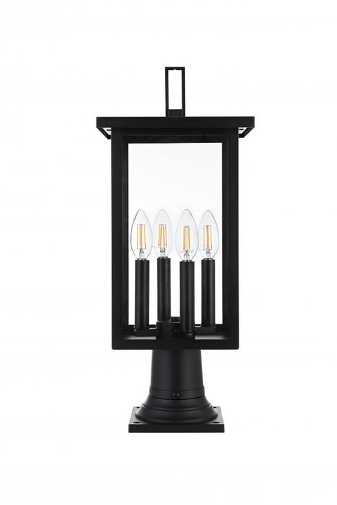Elegant Lighting Sheridan 7 inch Outdoor Pendant in Black Model: OD324P21BK