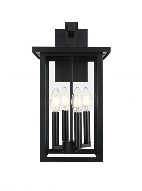 Elegant Lighting Sheridan 7 inch Outdoor Pendant in Black Model: OD324W17BK