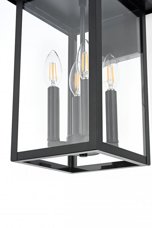 Elegant Lighting Sheridan 7 inch Outdoor Pendant in Black Model: OD324W17BK