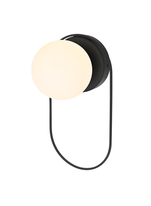Elegant Lighting Silas 1 Light Wall Sconce W5.9 Inch E5.9 Inch H11.8 Inch in Black Model: OD403W12BK