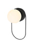 Elegant Lighting Silas 1 Light Wall Sconce W5.9 Inch E5.9 Inch H11.8 Inch in Black Model: OD403W12BK