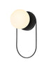 Elegant Lighting Silas 1 Light Wall Sconce W5.9 Inch E5.9 Inch H11.8 Inch in Black Model: OD403W12BK