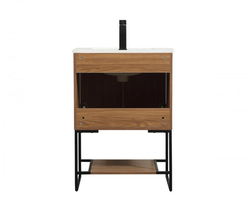 Elegant Lighting Sloane 24 Inch Single Bathroom Vanity in Walnut Brown Model: VF42524WB
