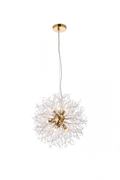 Elegant Lighting Solace 9 lights in Chrome pendant Model: 3507D18C