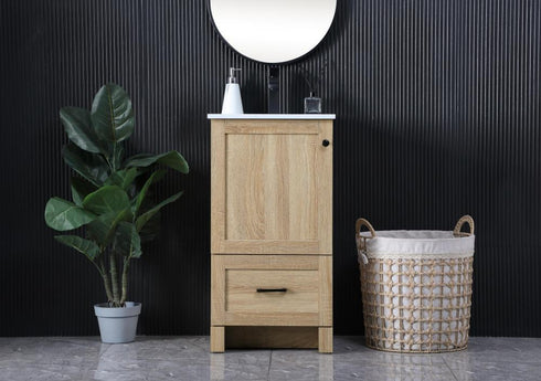 Elegant Lighting Soma 18 inch Single Bathroom Vanity in Mango Wood Model: VF2818MW
