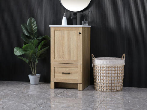 Elegant Lighting Soma 18 inch Single Bathroom Vanity in Mango Wood Model: VF2818MW