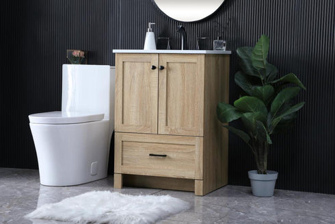 Elegant Lighting Soma 24 inch Single Bathroom Vanity in Mango Wood Model: VF2824MW