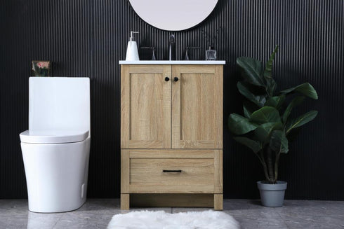 Elegant Lighting Soma 24 inch Single Bathroom Vanity in Mango Wood Model: VF2824MW