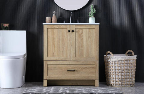 Elegant Lighting Soma 30 inch Single Bathroom Vanity in Mango Wood Model: VF2830MW