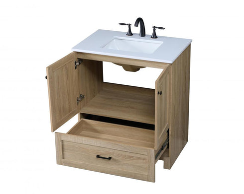 Elegant Lighting Soma 30 inch Single Bathroom Vanity in Mango Wood Model: VF2830MW