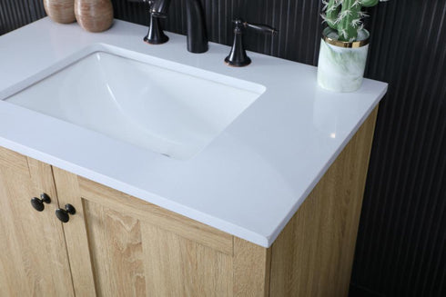 Elegant Lighting Soma 30 inch Single Bathroom Vanity in Mango Wood Model: VF2830MW