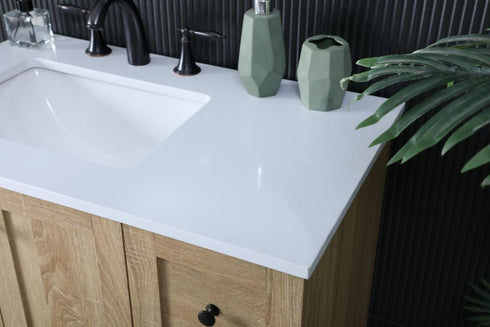 Elegant Lighting Soma 32 inch Single Bathroom Vanity in Mango Wood Model: VF2832MW