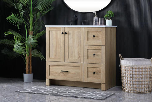 Elegant Lighting Soma 36 inch Single Bathroom Vanity in Mango Wood Model: VF2836MW