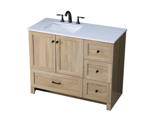 Elegant Lighting Soma 42 inch Single Bathroom Vanity in Mango Wood Model: VF2842MW