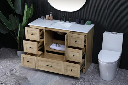 Elegant Lighting Soma 48 inch Single Bathroom Vanity in Mango Wood Model: VF2848MW