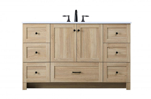 Elegant Lighting Soma 54 inch Single Bathroom Vanity in Mango Wood Model: VF2854MW