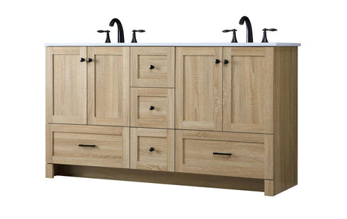 Elegant Lighting Soma 60 inch Double Bathroom Vanity in Mango Wood Model: VF2860DMW