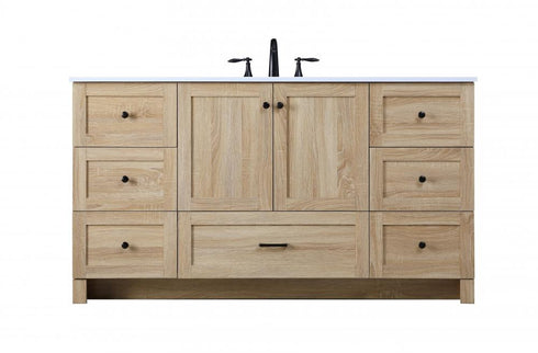 Elegant Lighting Soma 60 inch Single Bathroom Vanity in Mango Wood Model: VF2860MW