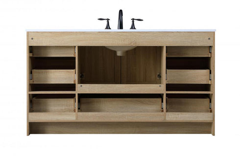 Elegant Lighting Soma 60 inch Single Bathroom Vanity in Mango Wood Model: VF2860MW