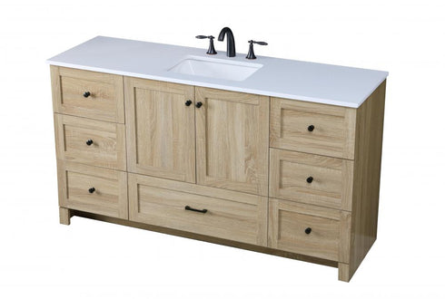 Elegant Lighting Soma 60 inch Single Bathroom Vanity in Mango Wood Model: VF2860MW