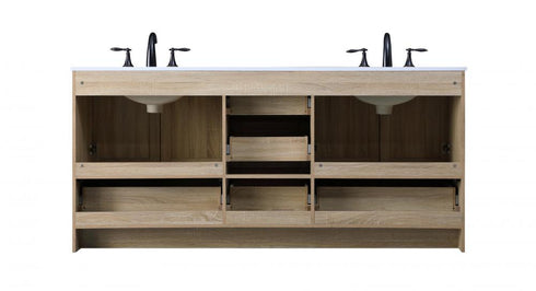 Elegant Lighting Soma 72 inch Double Bathroom Vanity in Mango Wood Model: VF2872DMW