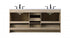 Elegant Lighting Soma 72 inch Double Bathroom Vanity in Mango Wood Model: VF2872DMW