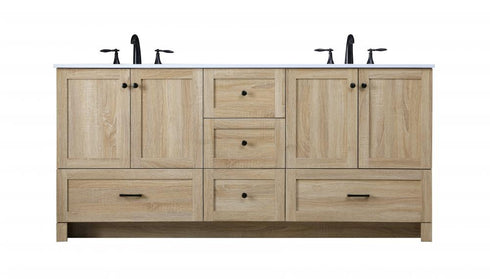 Elegant Lighting Soma 72 inch Double Bathroom Vanity in Mango Wood Model: VF2872DMW
