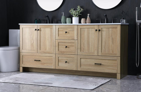Elegant Lighting Soma 72 inch Double Bathroom Vanity in Mango Wood Model: VF2872DMW
