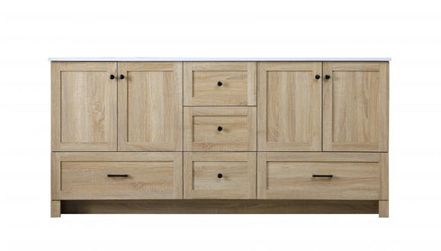 Elegant Lighting Soma 72 inch Double Bathroom Vanity in Mango Wood Model: VF2872DMW