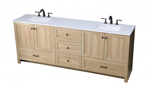 Elegant Lighting Soma 84 inch Double Bathroom Vanity in Mango Wood Model: VF2884DMW