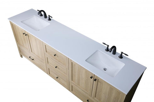 Elegant Lighting Soma 84 inch Double Bathroom Vanity in Mango Wood Model: VF2884DMW