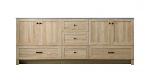 Elegant Lighting Soma 84 inch Double Bathroom Vanity in Mango Wood Model: VF2884DMW