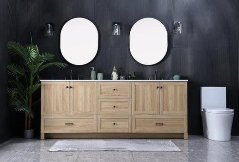 Elegant Lighting Soma 84 inch Double Bathroom Vanity in Mango Wood Model: VF2884DMW