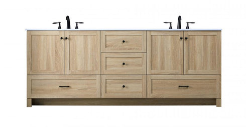 Elegant Lighting Soma 84 inch Double Bathroom Vanity in Mango Wood Model: VF2884DMW