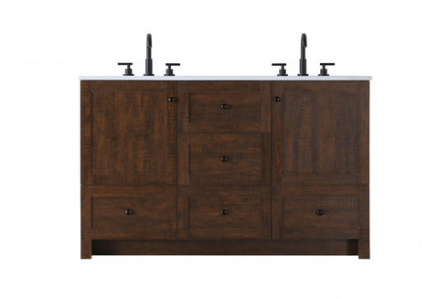Elegant Lighting Soma Vanity Cabinet 5Dw 2Dr 54 Inch x19 Inch x34 Inch in Expresso Model: VF2854DEX
