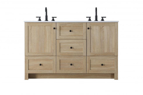 Elegant Lighting Soma Vanity Cabinet 5Dw 2Dr 54 Inch x19 Inch x34 Inch in Expresso Model: VF2854DEX