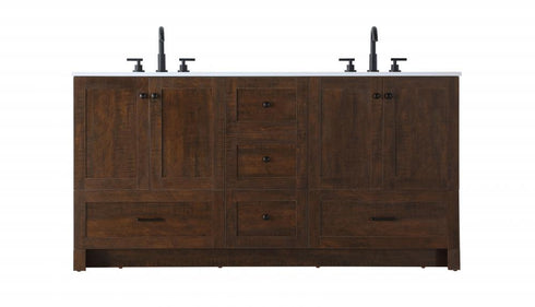 Elegant Lighting Soma Vanity Cabinet 5Dw 4Dr 66 Inch x19 Inch x34 Inch in Expresso Model: VF2866DEX