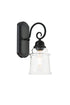 Elegant Lighting spire 1 light Black Wall Sconce in Black and Clear Finish Model: LD4007W5BK