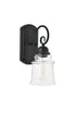 Elegant Lighting spire 1 light Black Wall Sconce in Black and Clear Finish Model: LD4007W5BK