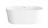 Elegant Lighting Springfield 59 inch Bathtub in Glossy White with Brushed Gold Trim Model: BT30159GW-BGD