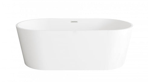 Elegant Lighting Springfield 67 inch Bathtub in Glossy White with Brushed Gold Trim Model: BT30167GW-BGD