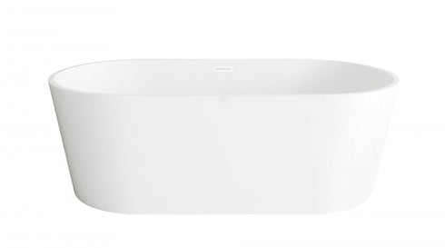 Elegant Lighting Springfield 67 inch Bathtub in Glossy White with Brushed Gold Trim Model: BT30167GW-BGD
